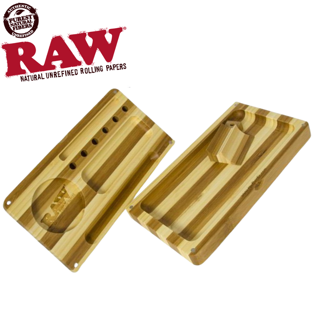 Rolling Tray, RAW®, Bamboo Back Flip, geöffnet
